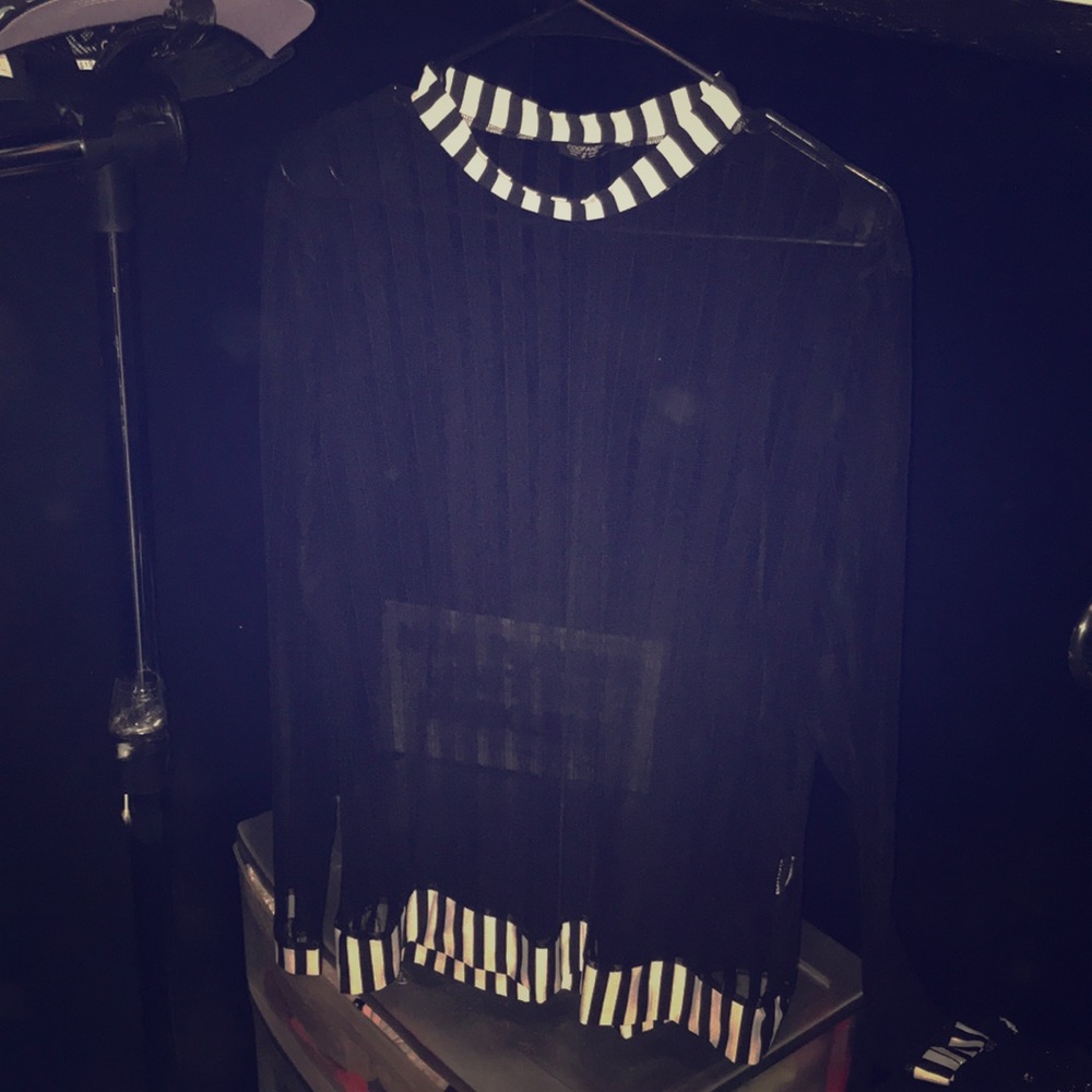 Sheer Mesh Black Top
